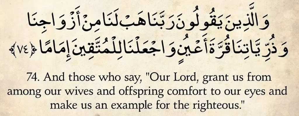 What is Surah Furqan Ayat 74